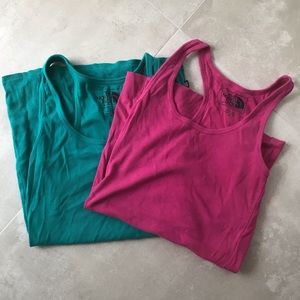 2 North Face tank tops GUC
